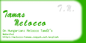 tamas melocco business card